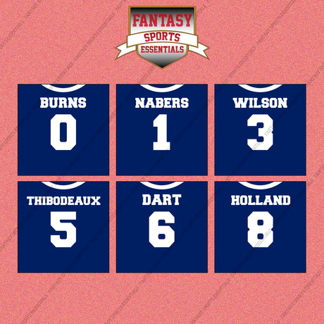 New York Giants 2025 Home Jersey Wall Art Prints (Choose Your Player) Page 1
