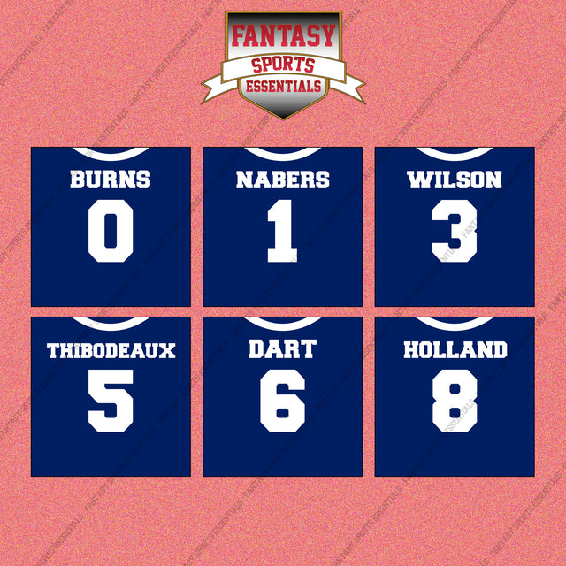 New York Giants 2025 Home Jersey Wall Art Prints (Choose Your Player) Page 1