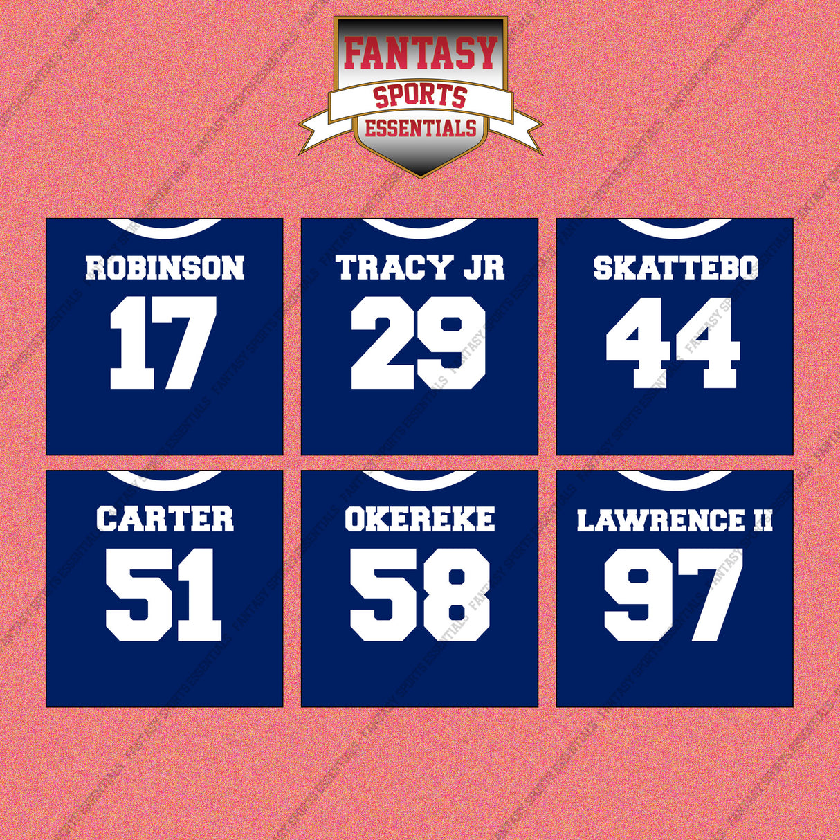 New York Giants 2025 Home Jersey Wall Art Prints (Choose Your Player) Page 2