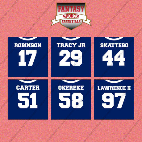 New York Giants 2025 Home Jersey Wall Art Prints (Choose Your Player) Page 2