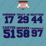 New York Giants 2025 Name and Number Car Decals (Choose Your Player) Page 2