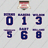 New York Giants 2025 Name and Number Glossy Stickers (Choose Your Player) Page 1