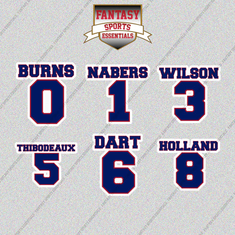 New York Giants 2025 Name and Number Glossy Stickers (Choose Your Player) Page 1