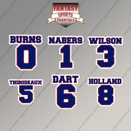 New York Giants 2025 Name and Number Magnets (Choose Your Player) Page 1