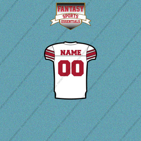 New York Giants Personalized Current Away Jersey Car Decals