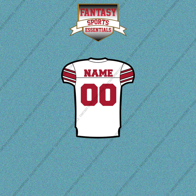 New York Giants Personalized Current Away Jersey Car Decals