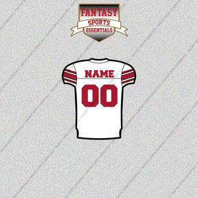 New York Giants Personalized Current Away Jersey Glossy Stickers