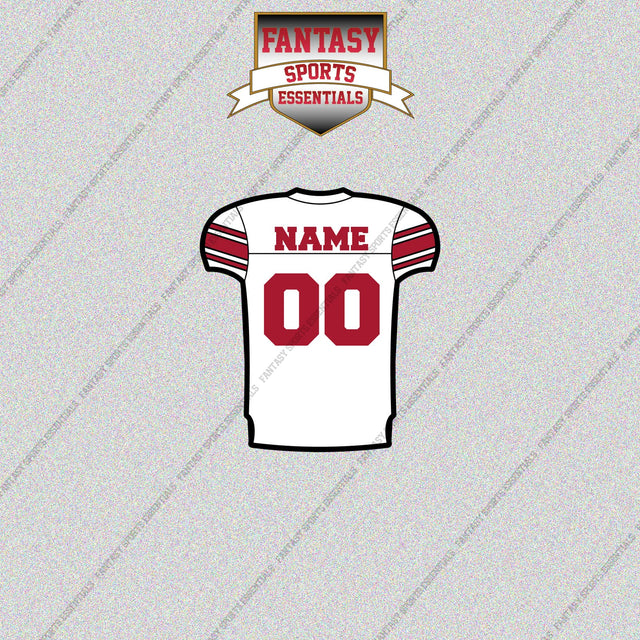 New York Giants Personalized Current Away Jersey Glossy Stickers