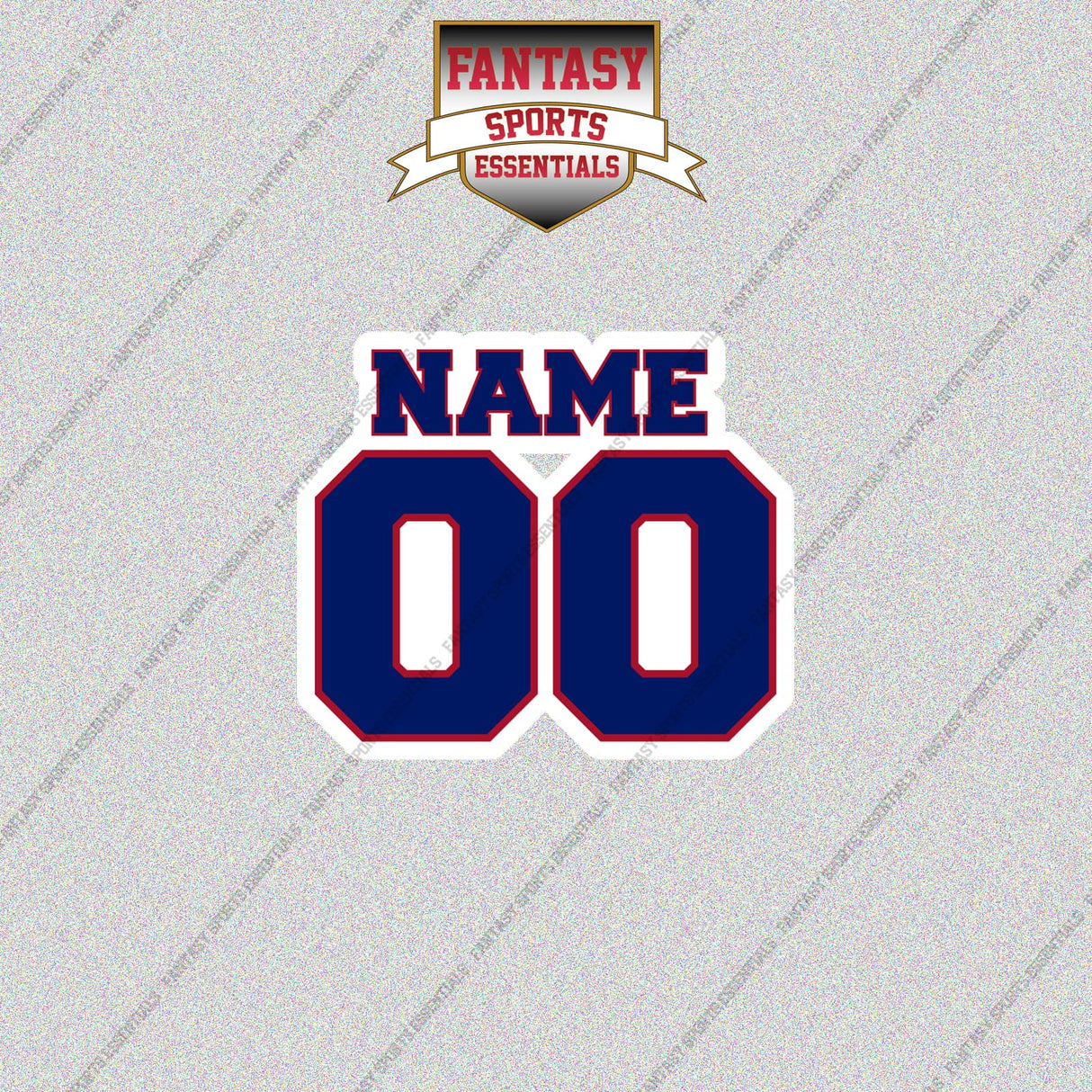 New York Giants Personalized Current Name and Number Glossy Stickers