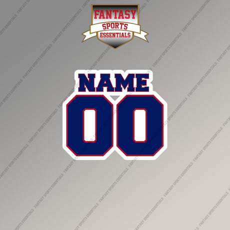 New York Giants Personalized Current Name and Number Magnets
