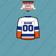 New York Islanders Personalized Current Away Jersey Car Decals