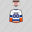 New York Islanders Personalized Current Away Jersey Glossy Stickers