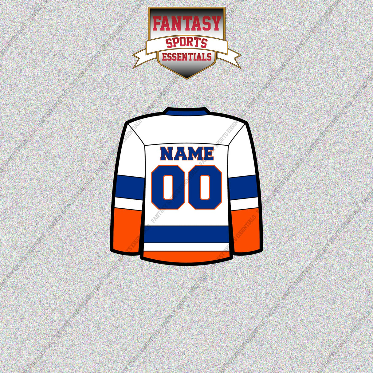 New York Islanders Personalized Current Away Jersey Glossy Stickers
