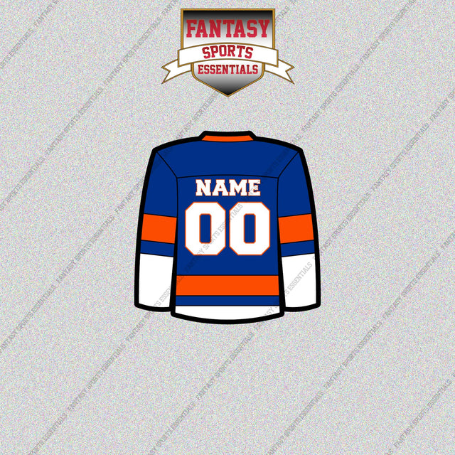 New York Islanders Personalized Current Home Jersey Glossy Stickers