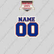 New York Islanders Personalized Current Name and Number Glossy Stickers