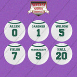 New York Jets 2025 Away Jersey Button Pins (Choose Your Player) Page 1