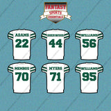 New York Jets 2025 Away Jersey Car Decals (Choose Your Player) Page 2