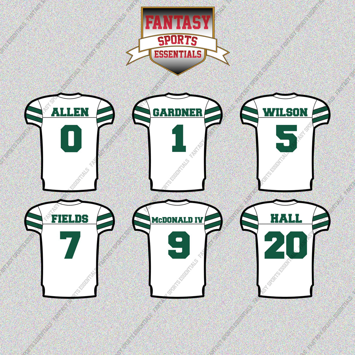 New York Jets 2025 Away Jersey Glossy Stickers (Choose Your Player) Page 1