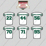 New York Jets 2025 Away Jersey Glossy Stickers (Choose Your Player) Page 2
