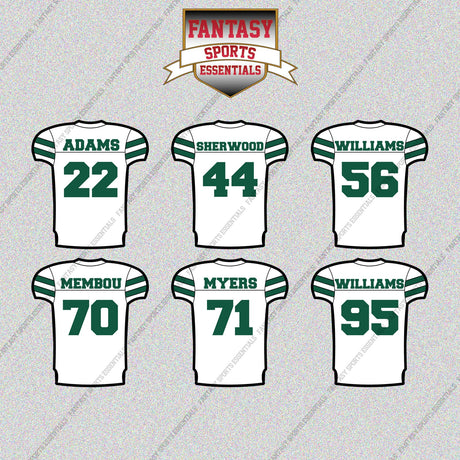 New York Jets 2025 Away Jersey Glossy Stickers (Choose Your Player) Page 2