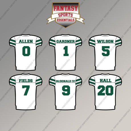 New York Jets 2025 Away Jersey Magnets (Choose Your Player) Page 1