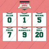 New York Jets 2025 Away Jersey Wall Art Prints (Choose Your Player) Page 1