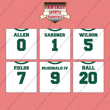 New York Jets 2025 Away Jersey Wall Art Prints (Choose Your Player) Page 1