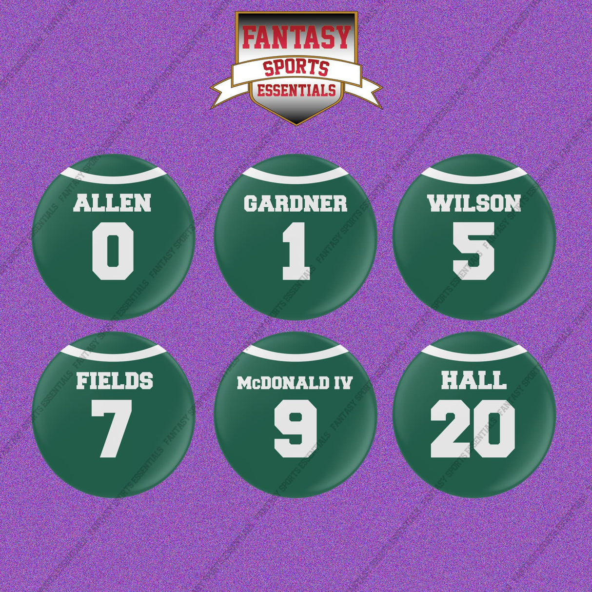New York Jets 2025 Home Jersey Button Pins (Choose Your Player) Page 1