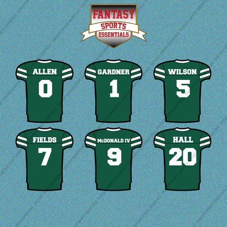 New York Jets 2025 Home Jersey Car Decals (Choose Your Player) Page 1