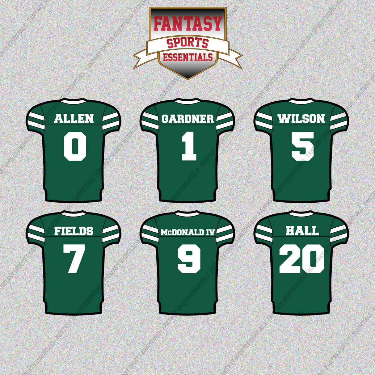 New York Jets 2025 Home Jersey Glossy Stickers (Choose Your Player) Page 1