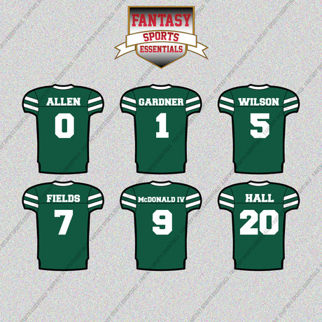 New York Jets 2025 Home Jersey Glossy Stickers (Choose Your Player) Page 1