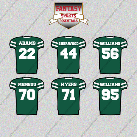 New York Jets 2025 Home Jersey Glossy Stickers (Choose Your Player) Page 2