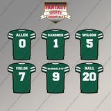 New York Jets 2025 Home Jersey Magnets (Choose Your Player) Page 1