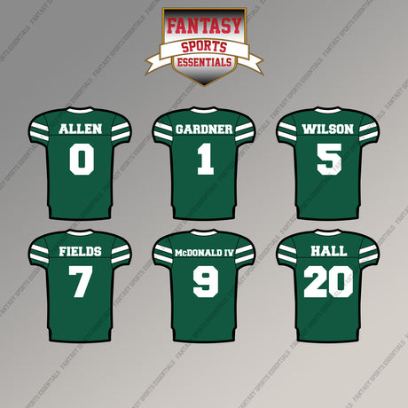 New York Jets 2025 Home Jersey Magnets (Choose Your Player) Page 1