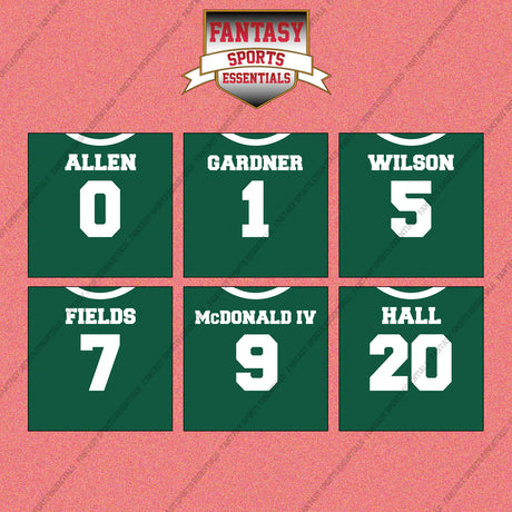 New York Jets 2025 Home Jersey Wall Art Prints (Choose Your Player) Page 1