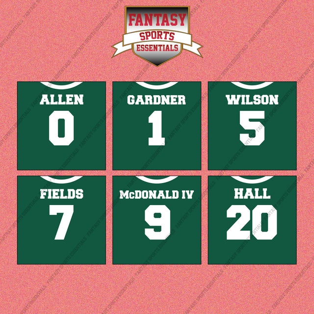 New York Jets 2025 Home Jersey Wall Art Prints (Choose Your Player) Page 1