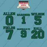 New York Jets 2025 Name and Number Car Decals (Choose Your Player) Page 1