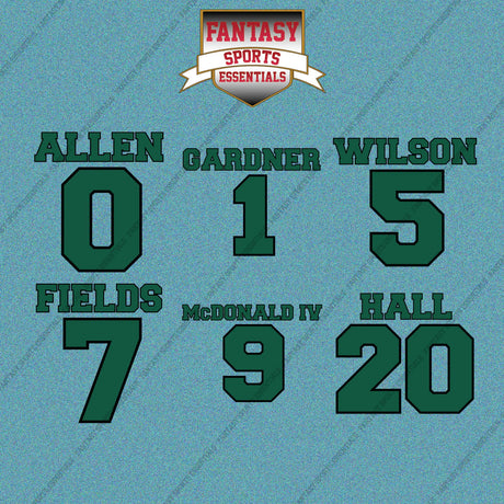 New York Jets 2025 Name and Number Car Decals (Choose Your Player) Page 1