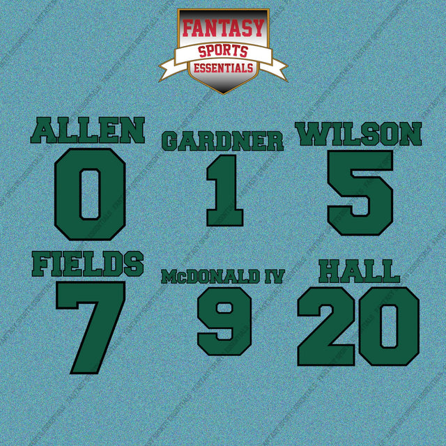New York Jets 2025 Name and Number Car Decals (Choose Your Player) Page 1