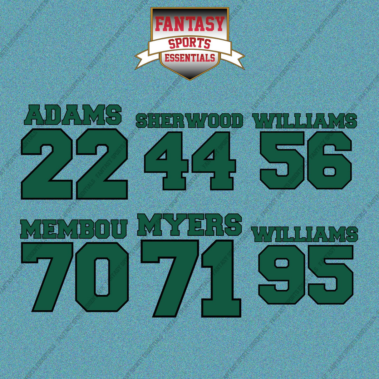 New York Jets 2025 Name and Number Car Decals (Choose Your Player) Page 2