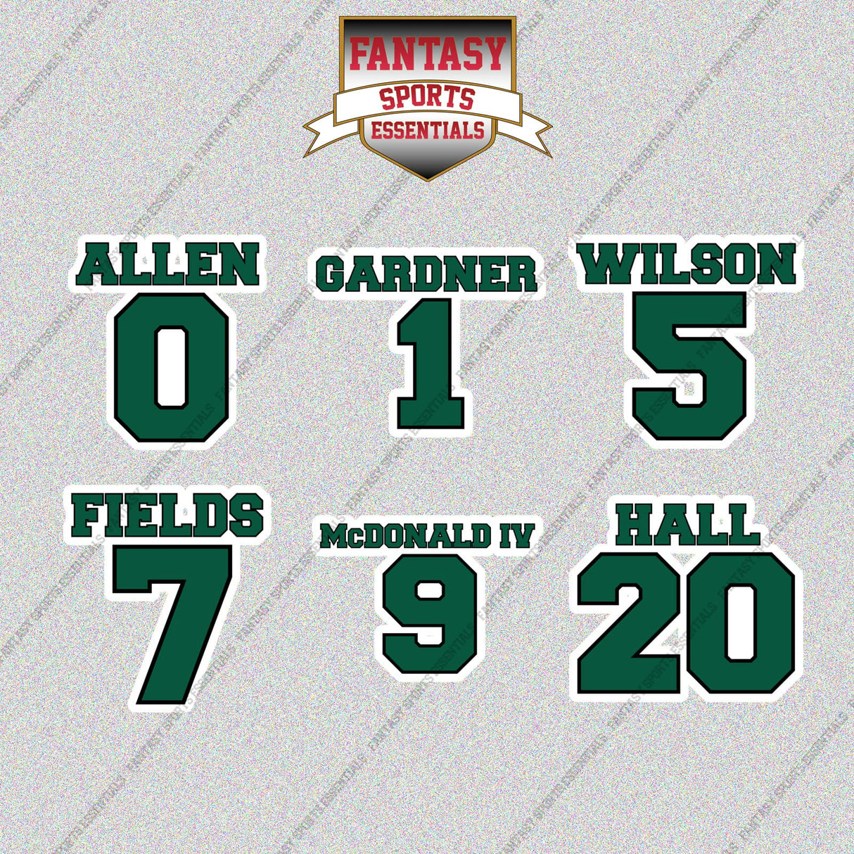New York Jets 2025 Name and Number Glossy Stickers (Choose Your Player) Page 1