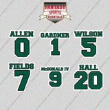 New York Jets 2025 Name and Number Glossy Stickers (Choose Your Player) Page 1