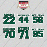 New York Jets 2025 Name and Number Glossy Stickers (Choose Your Player) Page 2