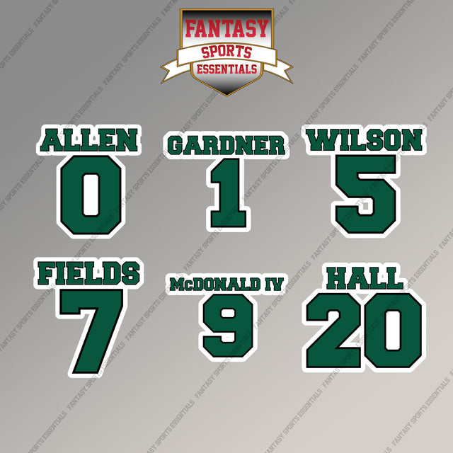 New York Jets 2025 Name and Number Magnets (Choose Your Player) Page 1