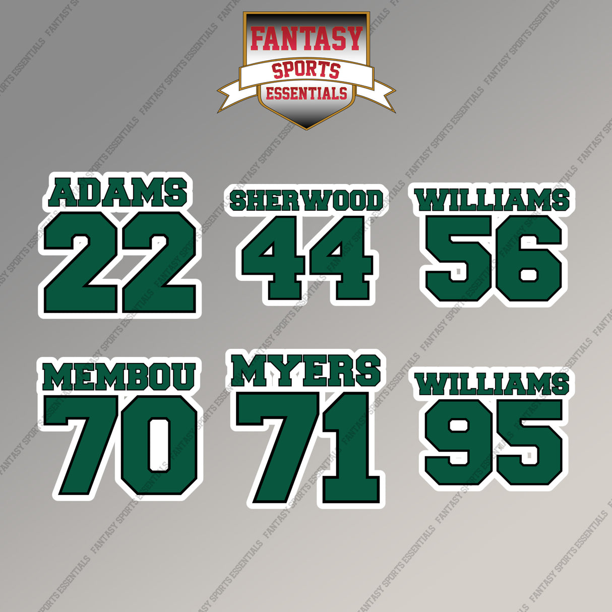 New York Jets 2025 Name and Number Magnets (Choose Your Player) Page 2