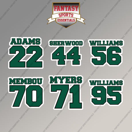 New York Jets 2025 Name and Number Magnets (Choose Your Player) Page 2