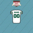 New York Jets Personalized Current Away Jersey Car Decals