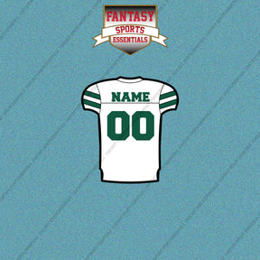 New York Jets Personalized Current Away Jersey Car Decals