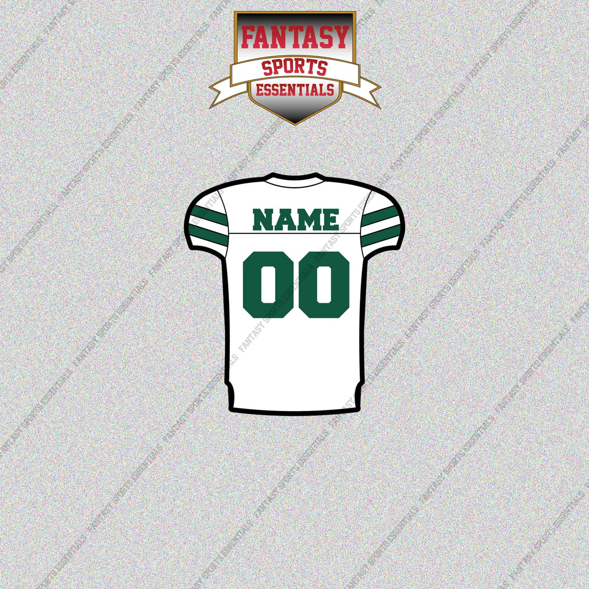 New York Jets Personalized Current Away Jersey Glossy Stickers