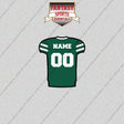 New York Jets Personalized Current Home Jersey Glossy Stickers